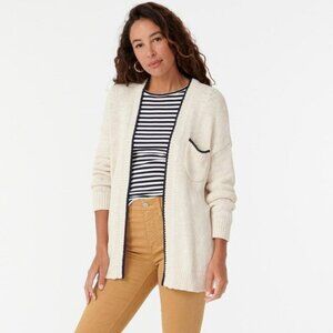 J. Crew Cardigan Beach Sweater with Contrast‎ Trim XS
